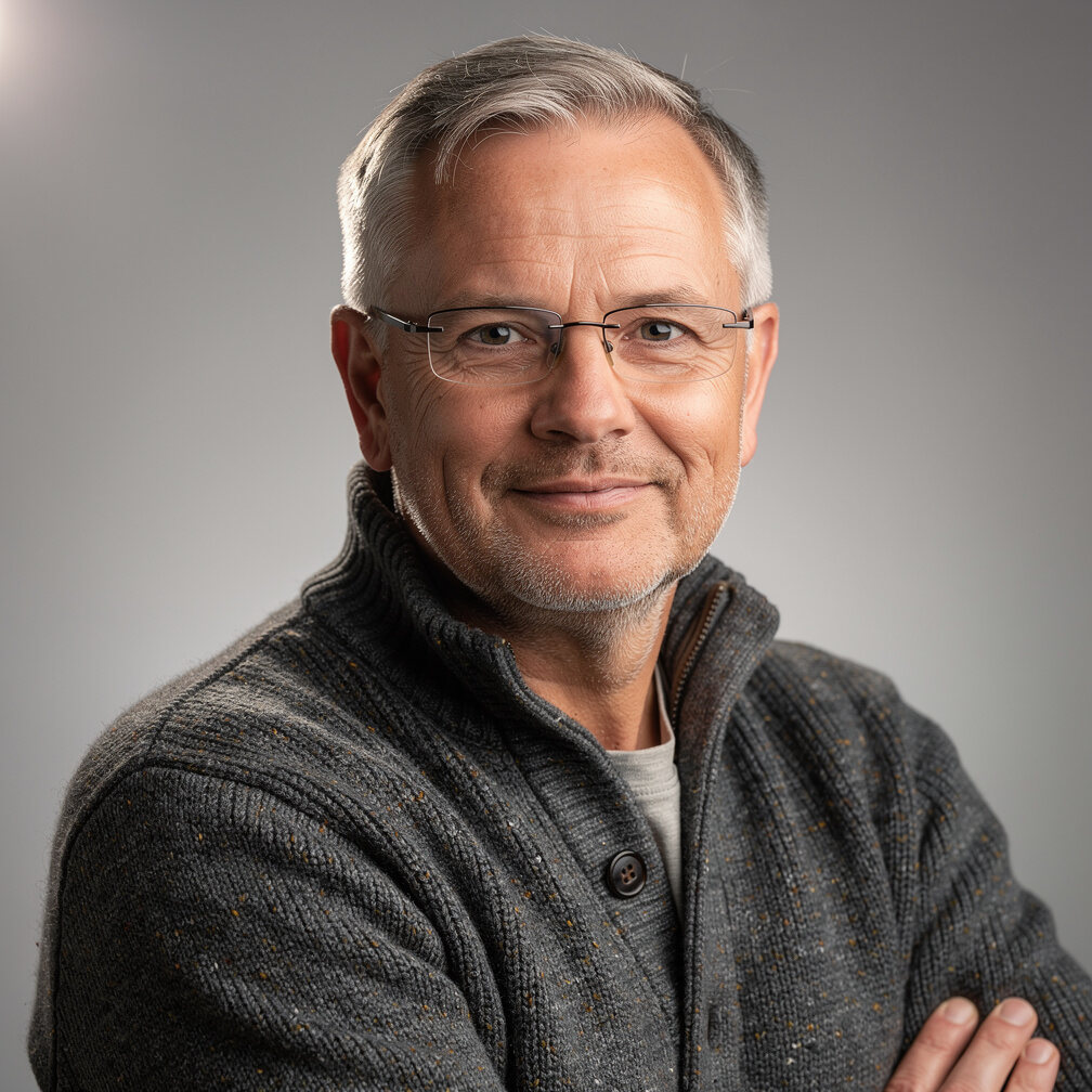 Portrait of a Danish male field editor