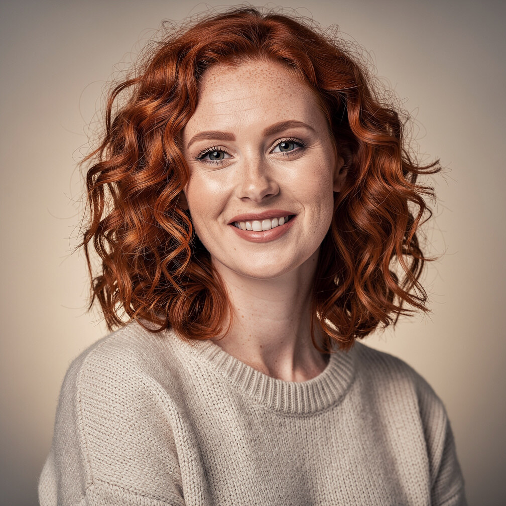 Portrait of a Scandinavian female writer and interviewer