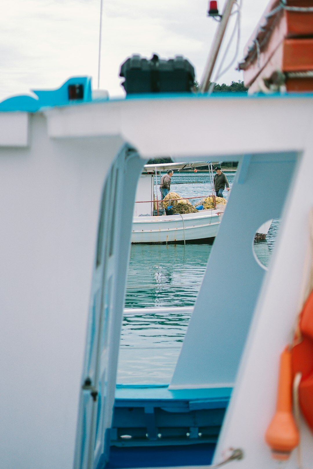 fishermen at harbor