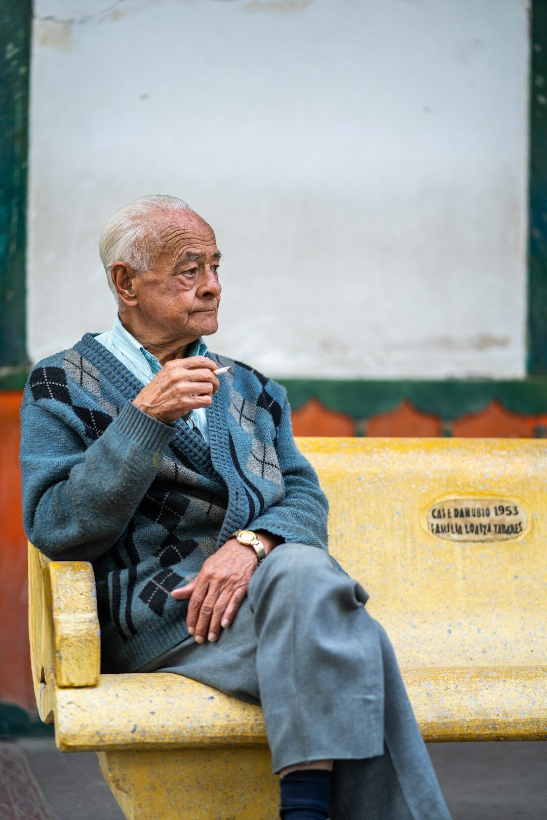 elderly man storytelling